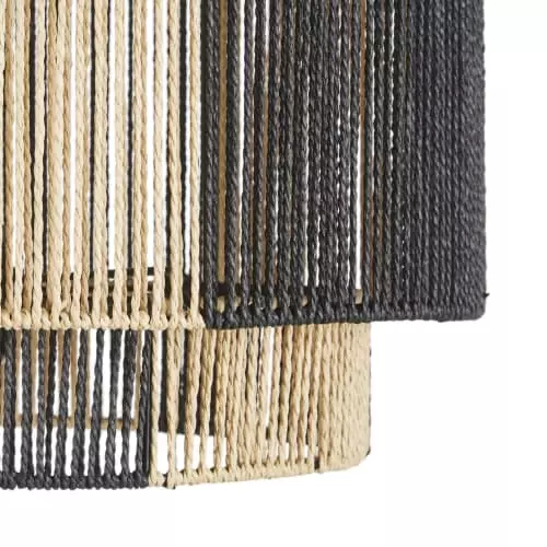 Maisons Du Monde Lampadaires Lampadaire En Métal Noir Mat Et Abat-jour Tressé En Corde Bicolore H162 2 Maisons Du Monde Lampadaires Lampadaire En Métal Noir Mat Et Abat-jour Tressé En Corde Bicolore H162 – Image 2