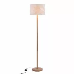 Rendez Vous Déco Lampadaires Lampadaire En Papier Blanc Et Bois D'hévéa -Luminaires Soldes lampadaire en papier blanc et bois d hevea 2