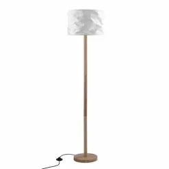 Rendez Vous Déco Lampadaires Lampadaire En Papier Blanc Et Bois D'hévéa