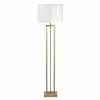 Maisons Du Monde Lampadaires Lampadaire En Terminalier Et Abat-jour En Coton Blanc H165