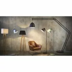 Maisons Du Monde Lampadaires Lampadaire En Terminalier Et Abat-jour En Coton Blanc H165 -Luminaires Soldes lampadaire en terminalier et abat jour en coton blanc h165 1000 13 13 158232 2