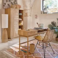 Maisons Du Monde Lampadaires Lampadaire En Tiges De Rotin Et Abat-jour En Lin Blanc H140 -Luminaires Soldes lampadaire en tiges de rotin et abat jour en lin blanc h140 1000 14 40 224023 2