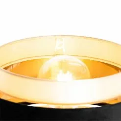 QAZQA Lampadaires Lampadaire En Tissu Noir -Luminaires Soldes lampadaire en tissu noir 6