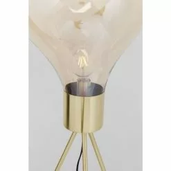 Kare Design Lampadaires Lampadaire En Verre Et Acier Doré H160 -Luminaires Soldes lampadaire en verre et acier dore h160 3