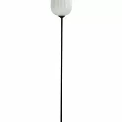 Dyberg Larsen Lampadaires Lampadaire En Verre Et Métal Noir Mat, H 150 Cm D 20 Cm