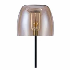 Rendez Vous Déco Lampadaires Lampadaire En Verre Fumé, Marbre Et Métal Noir -Luminaires Soldes lampadaire en verre fume marbre et metal noir 4