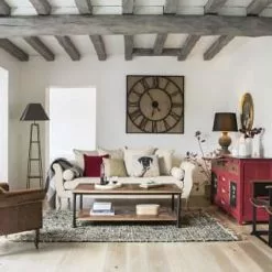 Maisons Du Monde Lampadaires Lampadaire étagère En Jujubier Et Abat-jour Gris H172 -Luminaires Soldes lampadaire etagere en jujubier et abat jour gris h172 1000 16 8 203778 3