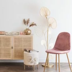 Maisons Du Monde Lampadaires Lampadaire Ginkgo En Métal Doré Et Bambou H145 -Luminaires Soldes lampadaire ginkgo en metal dore et bambou h145 1000 5 16 204770 5