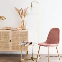 Maisons Du Monde Lampadaires Lampadaire Globe En Verre Et Métal Doré H155 -Luminaires Soldes lampadaire globe en verre et metal dore h155 1000 4 23 201046 3