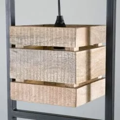 Maisons Du Monde Lampadaires Lampadaire Indus En Métal Noir Et Manguier H153 -Luminaires Soldes lampadaire indus en metal noir et manguier h153 1000 14 9 177375 3