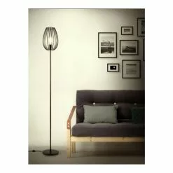 Lampea Lampadaires Lampadaire Industriel En Métal Noir 160 Cm -Luminaires Soldes lampadaire industriel en metal noir 160 cm 5