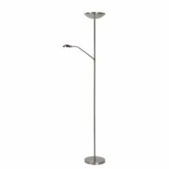 Lucide Lampadaires Lampadaire LED Avec Liseuse Métal Argent H180cm 8 Lucide Lampadaires Lampadaire LED Avec Liseuse Métal Argent H180cm -Luminaires Soldes lampadaire led avec liseuse metal argent h180cm 3
