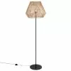 Maisons Du Monde Lampadaires Lampadaire Métal Noir Et Abat-jour En Jute Tressé H170