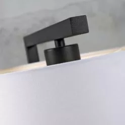 It's About Romi Lampadaires Lampadaire Noir Et Abat-jour Blanc H160cm -Luminaires Soldes lampadaire noir et abat jour blanc h160cm 2