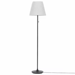 Beliani Lampes à Poser Lampadaire Noir Et Blanc En Métal