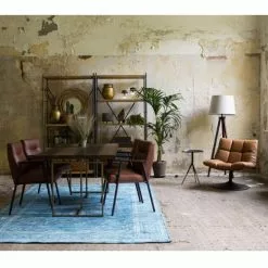 Dutchbone Lampadaires Lampadaire Trépied Bois Et Coton Blanc Cassé -Luminaires Soldes lampadaire trepied bois et coton blanc casse 2