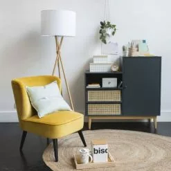 Maisons Du Monde Lampadaires Lampadaire Trépied En Bambou Abat-jour Blanc H154 -Luminaires Soldes lampadaire trepied en bambou abat jour blanc h154 1000 0 39 201144 4