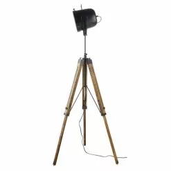 Maisons Du Monde Lampadaires Lampadaire Trépied En Manguier Et Métal Noir H130 -Luminaires Soldes lampadaire trepied en manguier et metal noir h130 1000 12 37 191466 3
