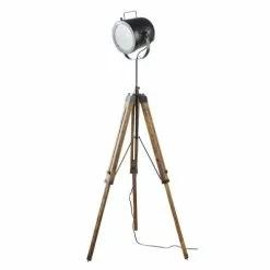 Maisons Du Monde Lampadaires Lampadaire Trépied En Manguier Et Métal Noir H130 -Luminaires Soldes lampadaire trepied en manguier et metal noir h130 1000 12 37 191466 4