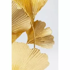 Kare Design Lampes à Poser Lampe 5 Feuilles De Ginkgo Acier Doré Et Abat-jour Coton Noir -Luminaires Soldes lampe 5 feuilles de ginkgo acier dore et abat jour coton noir 2