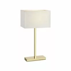 Markslöjd Lampes à Poser Lampe à Poser Avec Port USB Métal Blanc/tissu H50cm -Luminaires Soldes lampe a poser avec port usb metal blanc tissu h50cm 2
