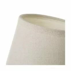 Wadiga Lampes à Poser Lampe à Poser Bois Foncé Métal Chromé Et Abat-jour Beige -Luminaires Soldes lampe a poser bois fonce metal chrome et abat jour beige 3