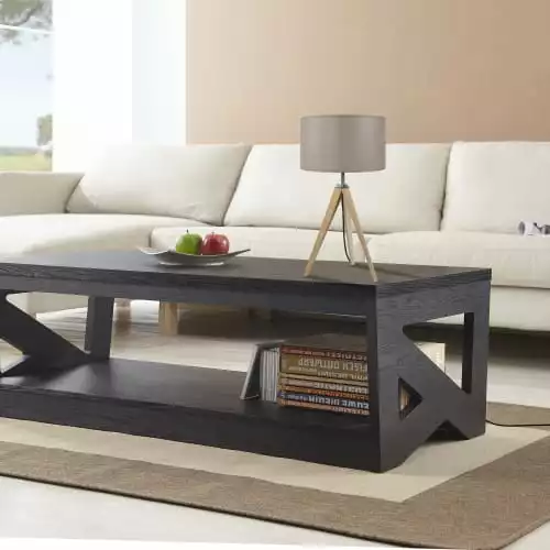 Tosel Lampes à Poser Lampe A Poser Bois Naturel Et Taupe 5 Tosel Lampes à Poser Lampe A Poser Bois Naturel Et Taupe – Image 5