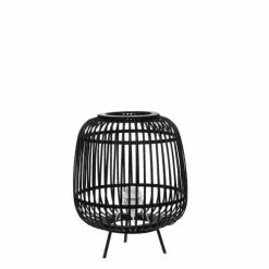 Mica Decorations Lampes à Poser Lampe à Poser En Bambou Et Métal Noir