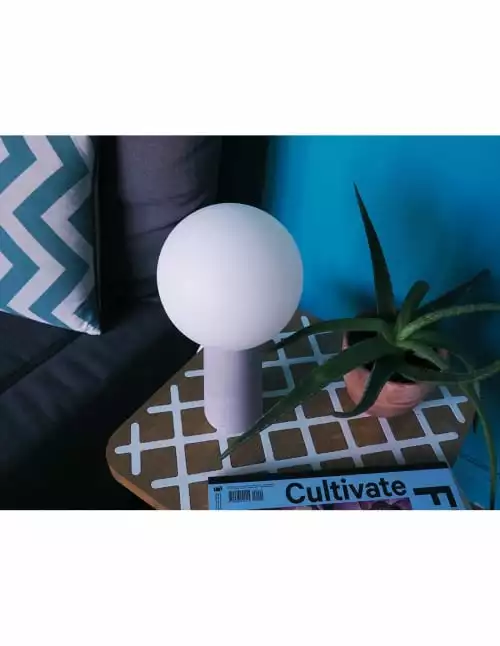 Gone's Lampes à Poser Lampe à Poser En Béton Avec Ampoule Effet Porcelaine 2 Gone's Lampes à Poser Lampe à Poser En Béton Avec Ampoule Effet Porcelaine – Image 2