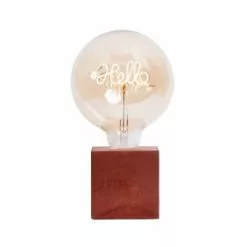 Junny Lampes à Poser Lampe à Poser En Béton Beige Avec Son Ampoule à Message -Luminaires Soldes lampe a poser en beton brique avec son ampoule a message 1