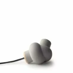 Gone's Lampes à Poser Lampe à Poser En Béton Et Bois Cordon Noir -Luminaires Soldes lampe a poser en beton et bois cordon noir 2