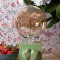 Junny Lampes à Poser Lampe à Poser En Béton Vert Avec Son Ampoule à Message -Luminaires Soldes lampe a poser en beton vert avec son ampoule a message 4