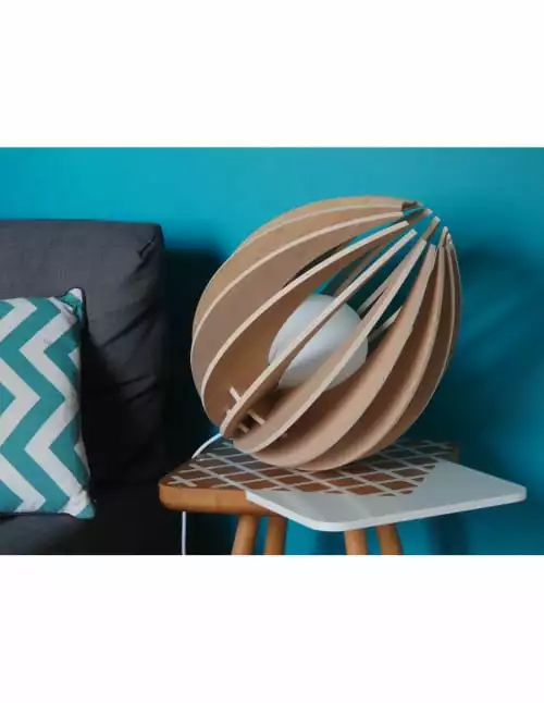 Gone's Lampes à Poser Lampe à Poser En Bois Avec Fil Blanc Sans Ampoule 2 Gone's Lampes à Poser Lampe à Poser En Bois Avec Fil Blanc Sans Ampoule – Image 2