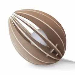 Gone's Lampes à Poser Lampe à Poser En Bois Avec Fil Blanc Sans Ampoule