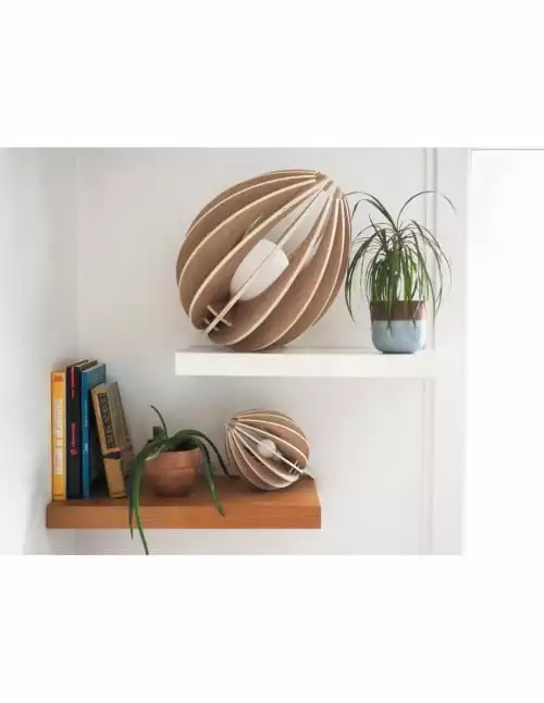 Gone's Lampes à Poser Lampe à Poser En Bois Avec Fil Blanc Sans Ampoule 4 Gone's Lampes à Poser Lampe à Poser En Bois Avec Fil Blanc Sans Ampoule – Image 4