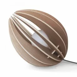 Gone's Lampes à Poser Lampe à Poser En Bois Avec Fil Noir Sans Ampoule