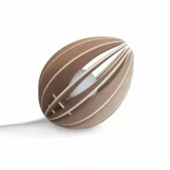 Gone's Lampes à Poser Lampe à Poser En Bois Chêne Naturel Avec Fil Blanc -Luminaires Soldes lampe a poser en bois chene naturel avec fil blanc 3