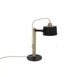 DIZY Design Lampes à Poser Lampe à Poser En Chêne Et Métal Noir