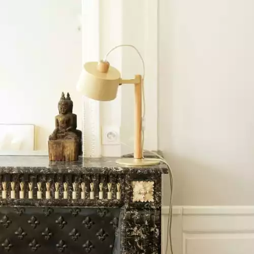 DIZY Design Lampes à Poser Lampe à Poser En Chêne Et Métal Vernis BRUT 2 DIZY Design Lampes à Poser Lampe à Poser En Chêne Et Métal Vernis BRUT – Image 2