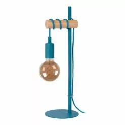 J&Kids Lampes à Poser Lampe à Poser En Métal Bleu Ø 15 Cm -Luminaires Soldes lampe a poser en metal bleu oe 15 cm 2