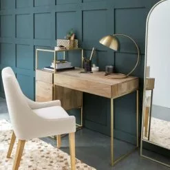 Maisons Du Monde Lampes à Poser Lampe à Poser En Métal Doré Brossé H46 -Luminaires Soldes lampe a poser en metal dore brosse h46 1000 4 3 210702 5