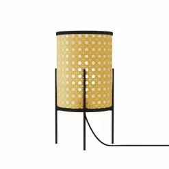 Potiron Paris Lampes à Poser Lampe à Poser En Métal Et Rotin -Luminaires Soldes lampe a poser en metal et rotin 4