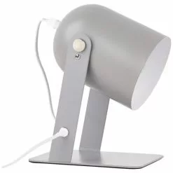 Brilliant Lampes à Poser Lampe à Poser En Métal Gris Orientable H22cm -Luminaires Soldes lampe a poser en metal gris orientable h22cm 3