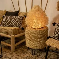 Now’s Home Lampes à Poser Lampe à Poser En Rotin H47 -Luminaires Soldes lampe a poser en rotin h47 4