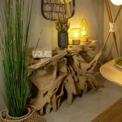 Pirouette Paris Lampes à Poser Lampe à Poser En Verre Base En Métal Effet Bois -Luminaires Soldes lampe a poser en verre base en metal effet bois 6