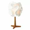 Now’s Home Lampes à Poser Lampe à Poser En Zipper Ivoire Pied En Teck H64