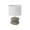 Wadiga Lampes à Poser Lampe à Poser Galets Abat-jour Blanc
