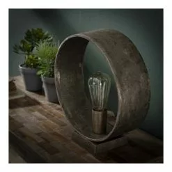 Lampea Lampes à Poser Lampe à Poser Industrielle En Métal Argent 32 Cm -Luminaires Soldes lampe a poser industrielle en metal argent 32 cm 2