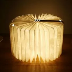 Coup De Coeur Lampes à Poser Lampe à Poser Livre Led Couverture En Bois -Luminaires Soldes lampe a poser livre led couverture en bois 4