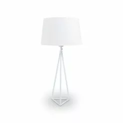 Zago Lampes à Poser Lampe à Poser Métal Et Tissu Blanc -Luminaires Soldes lampe a poser metal et tissu blanc 5